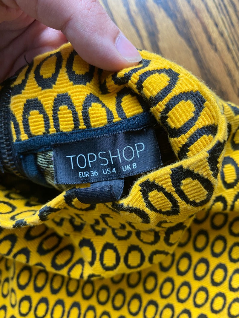 funky geometric patterned long sleeve top