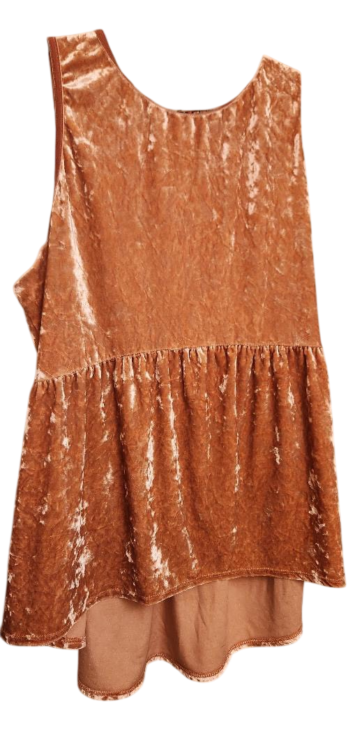 crushed velvet sleeveless top