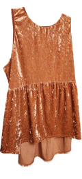 crushed velvet sleeveless top