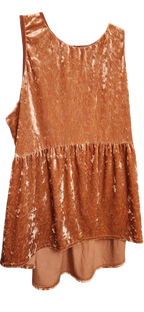 crushed velvet sleeveless top