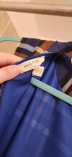 plaid mock neck sleeveless dress