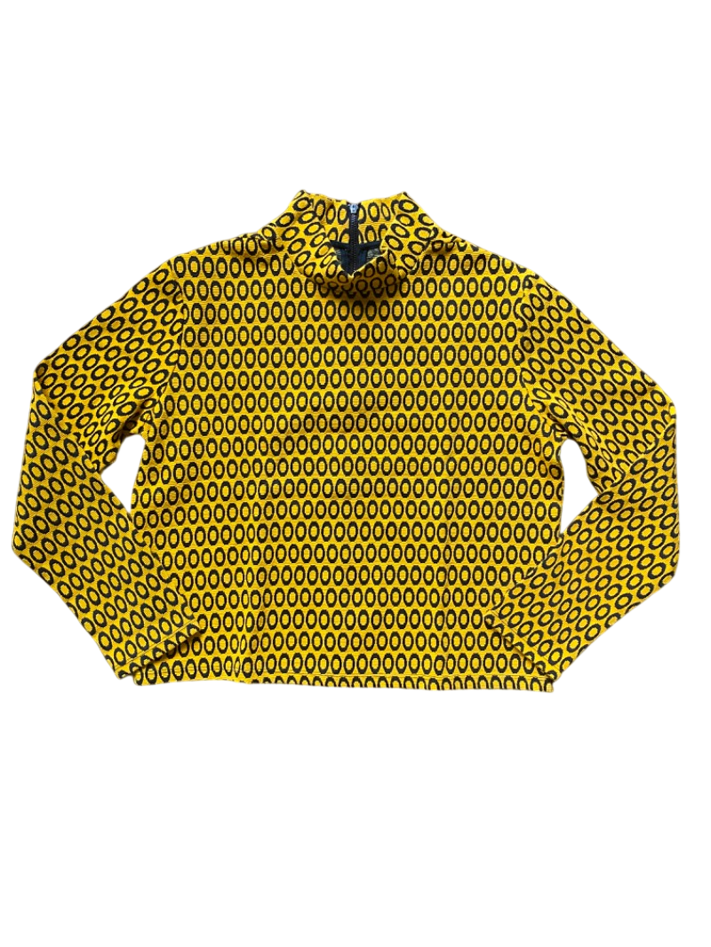 funky geometric patterned long sleeve top