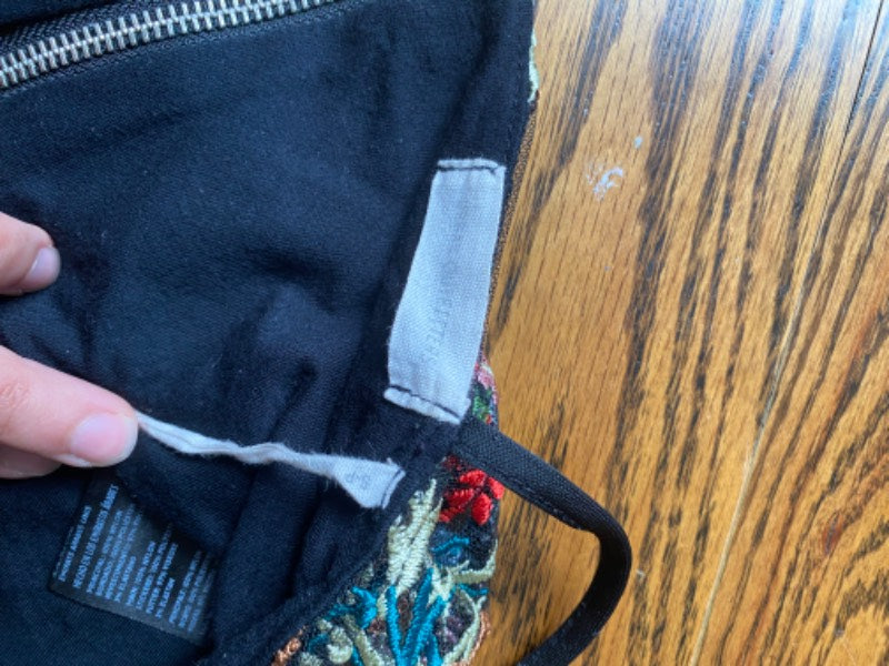 embroidered floral micro crop top