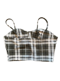plaid crop top spaghetti straps