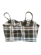 plaid crop top spaghetti straps