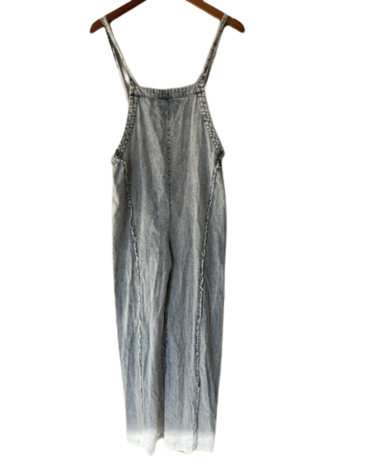 light wash denim overalls