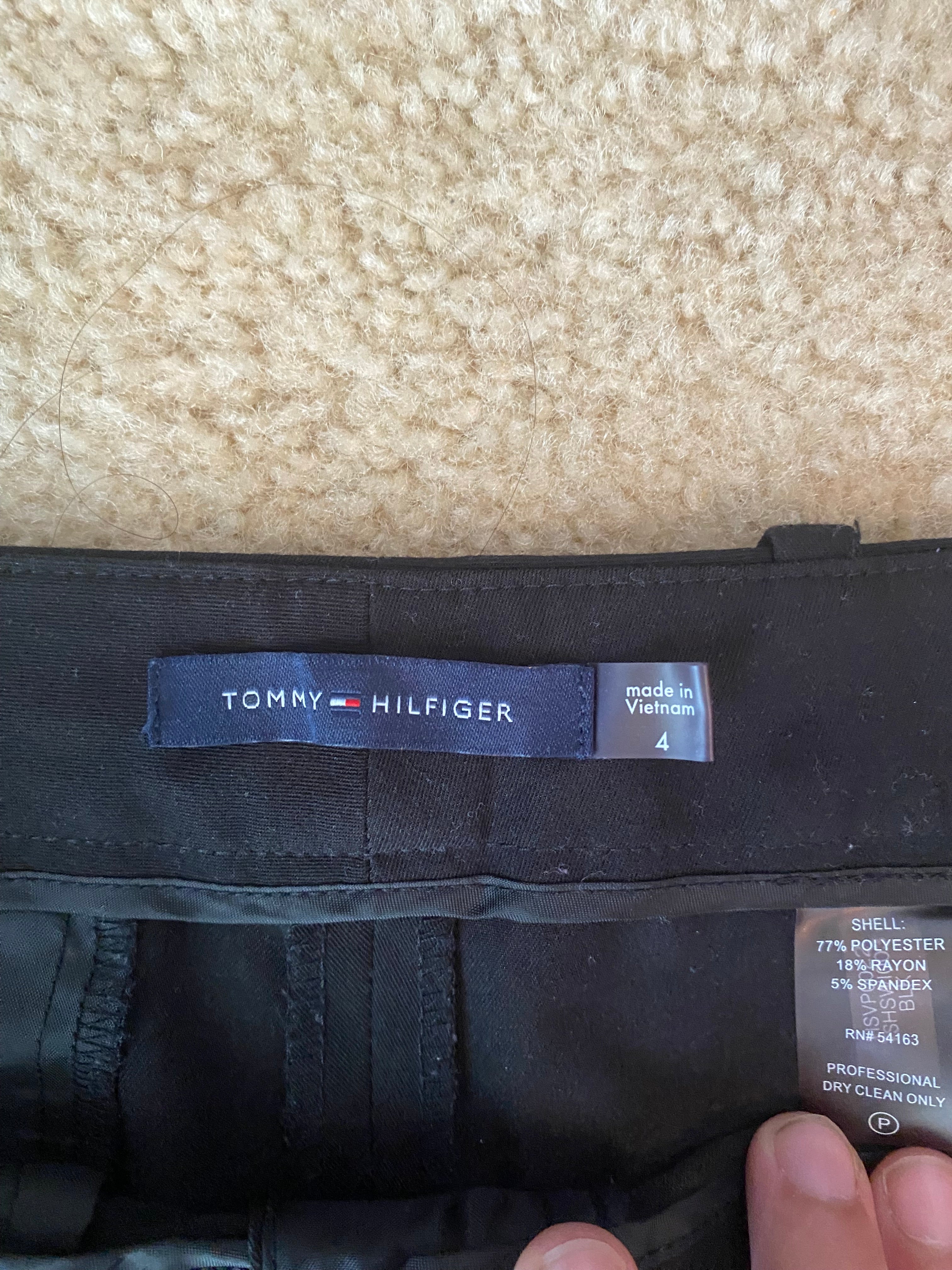 tommy hilfiger black dress pants