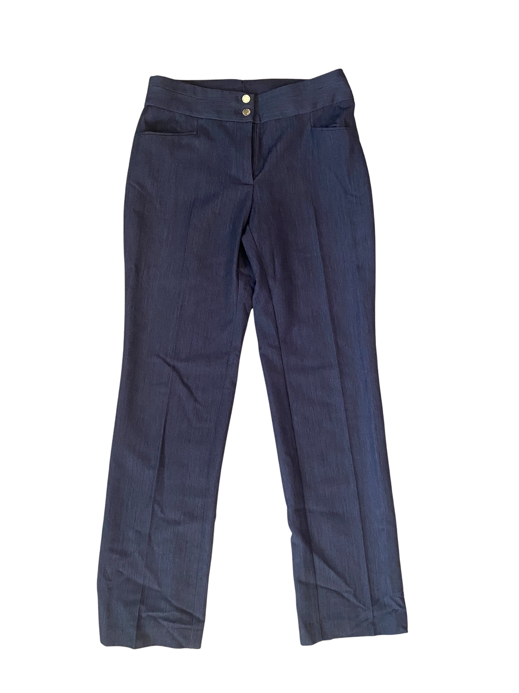 gray dress pants with gold buttons