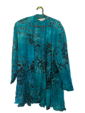 turquoise geometric print tunic