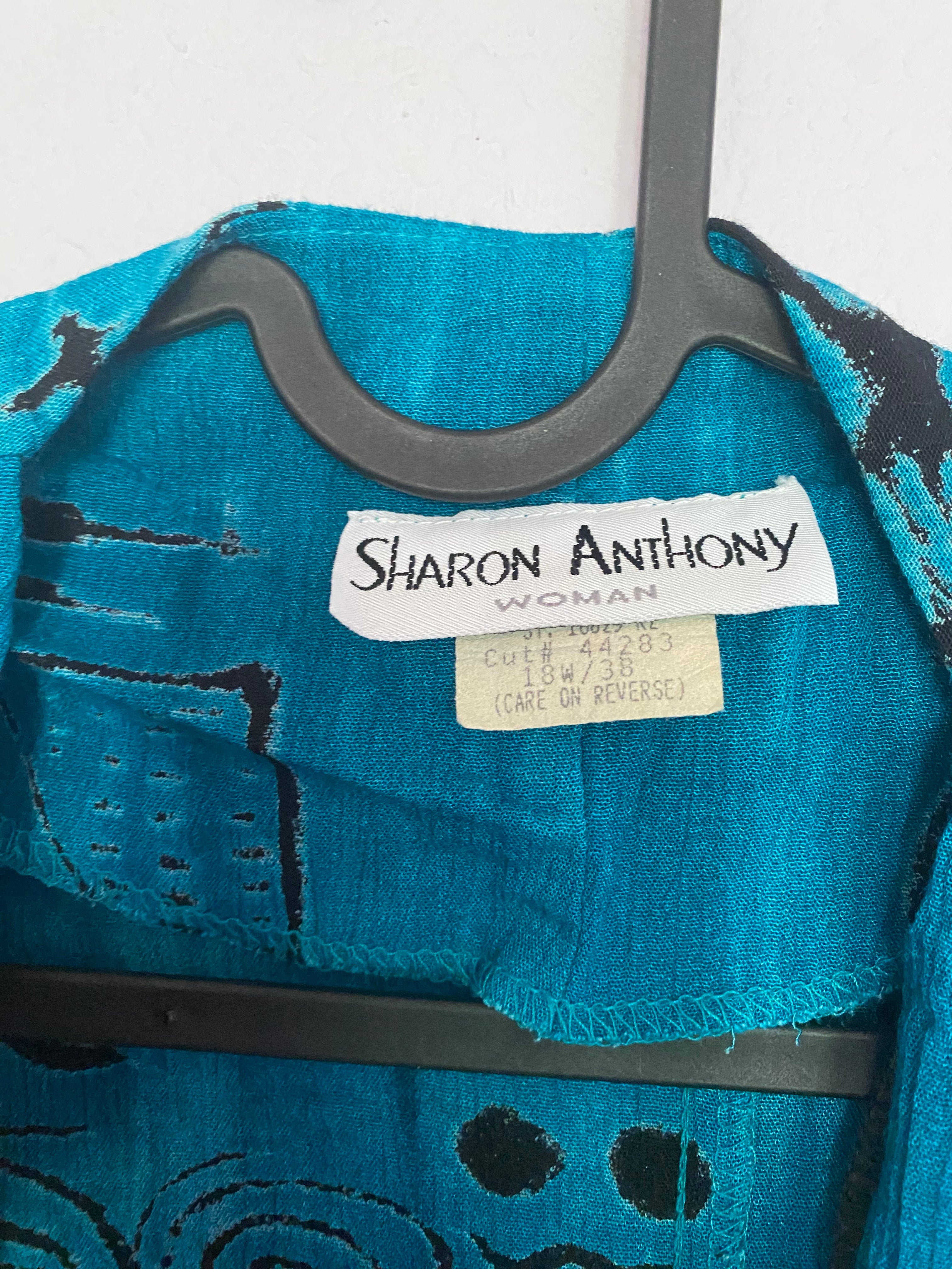 turquoise geometric print tunic