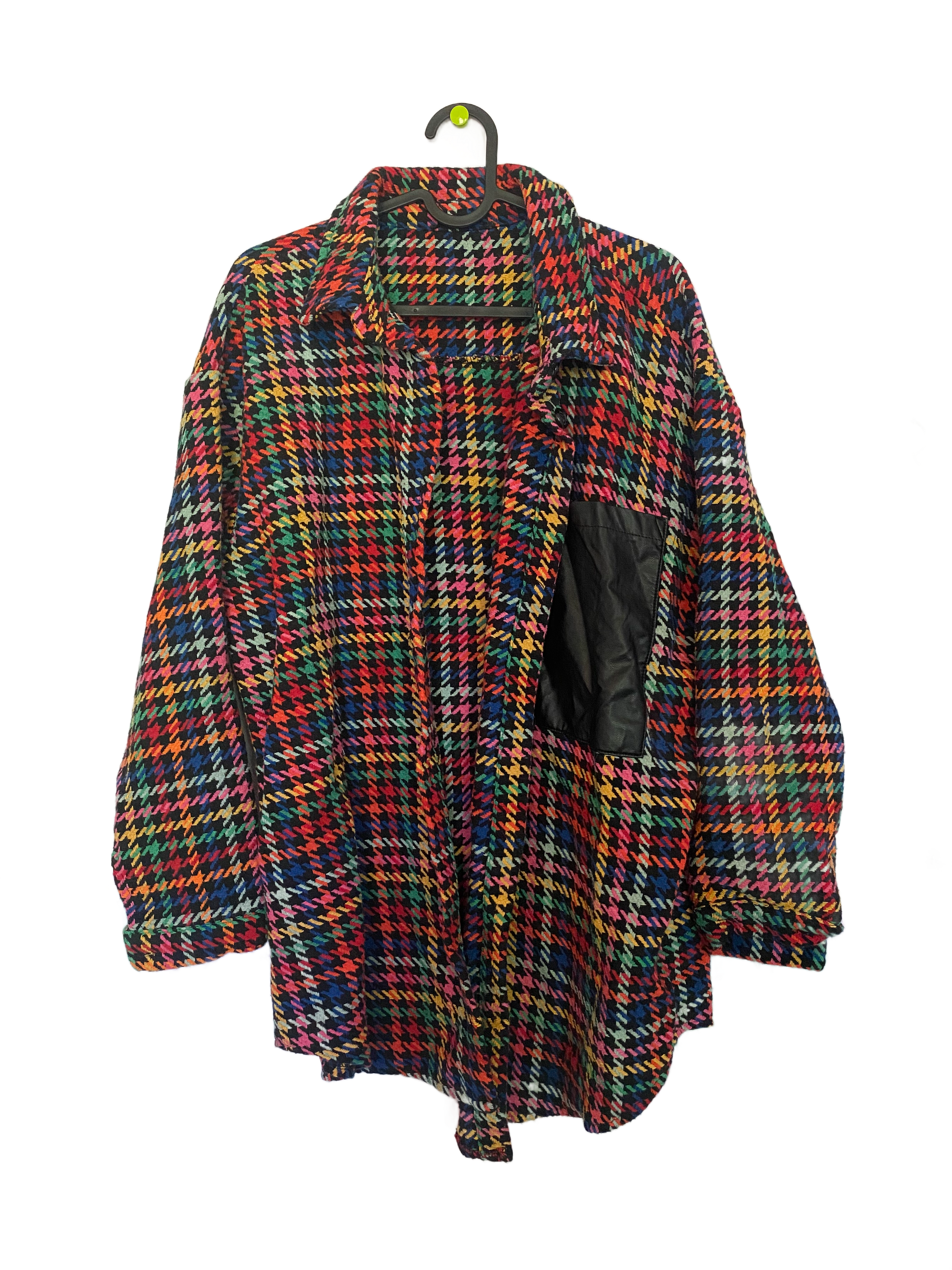 rainbow houndstooth jacket great for personality hires