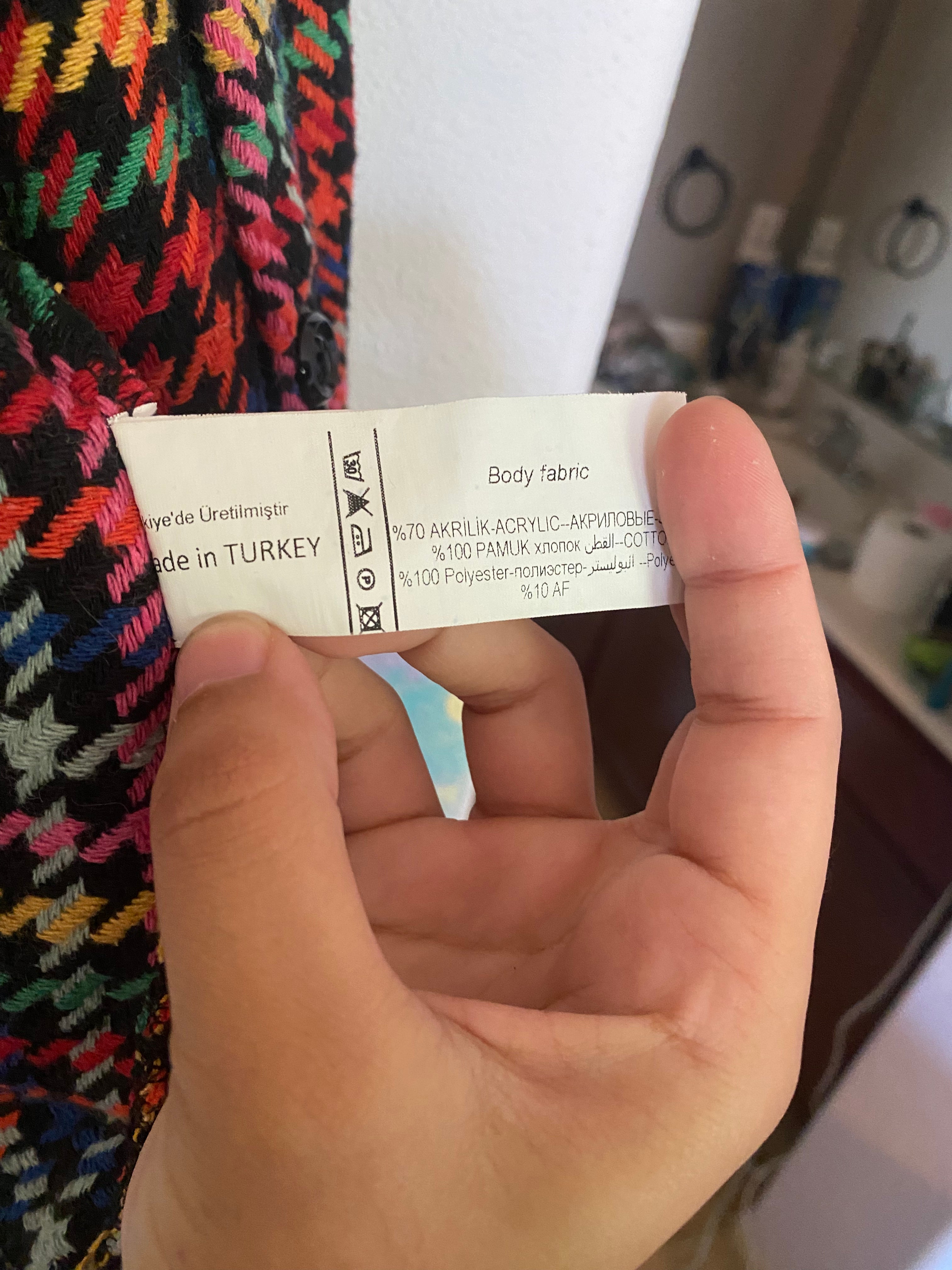 rainbow houndstooth jacket great for personality hires