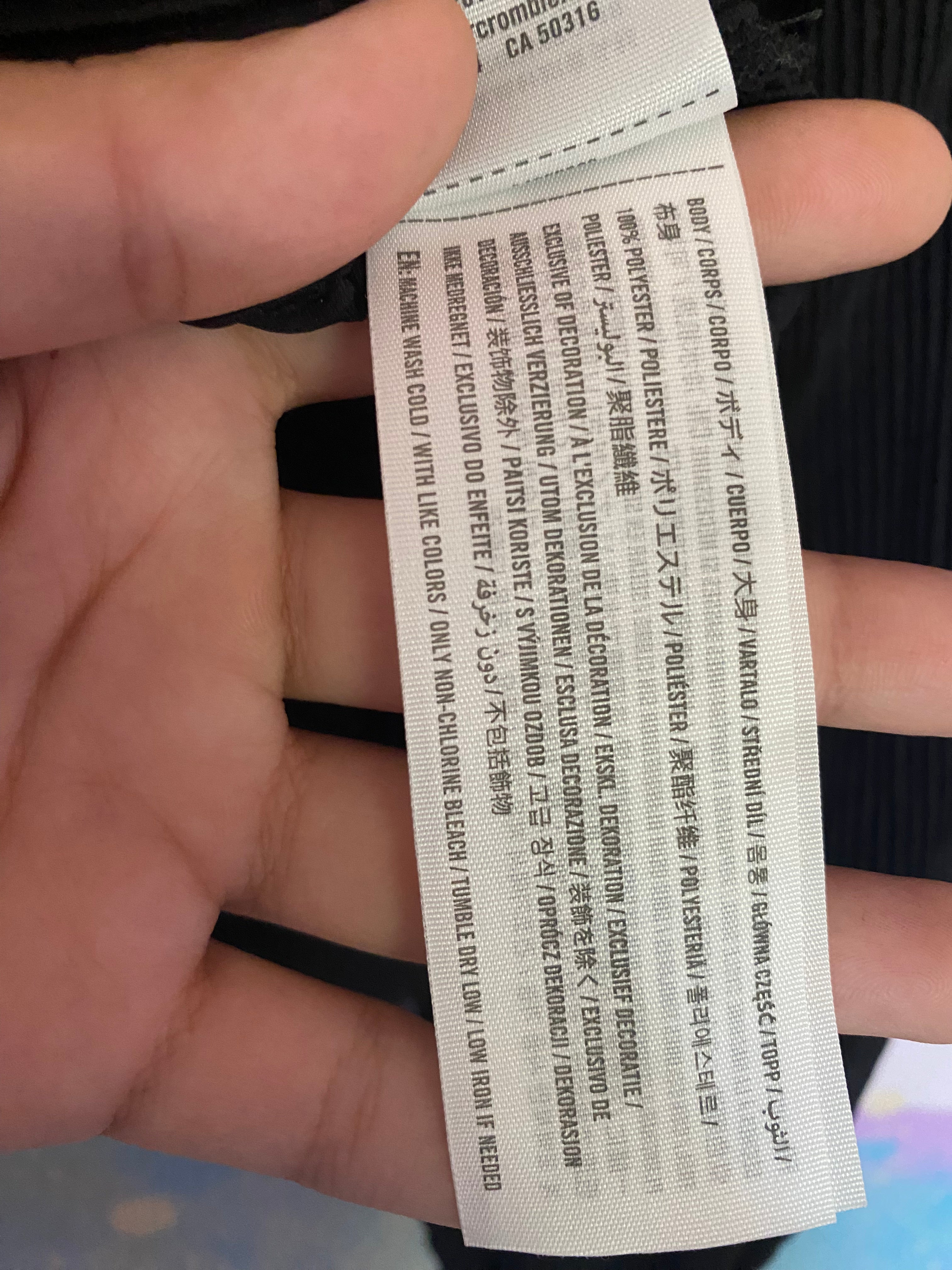 abercrombie & fitch black pleated wrap top