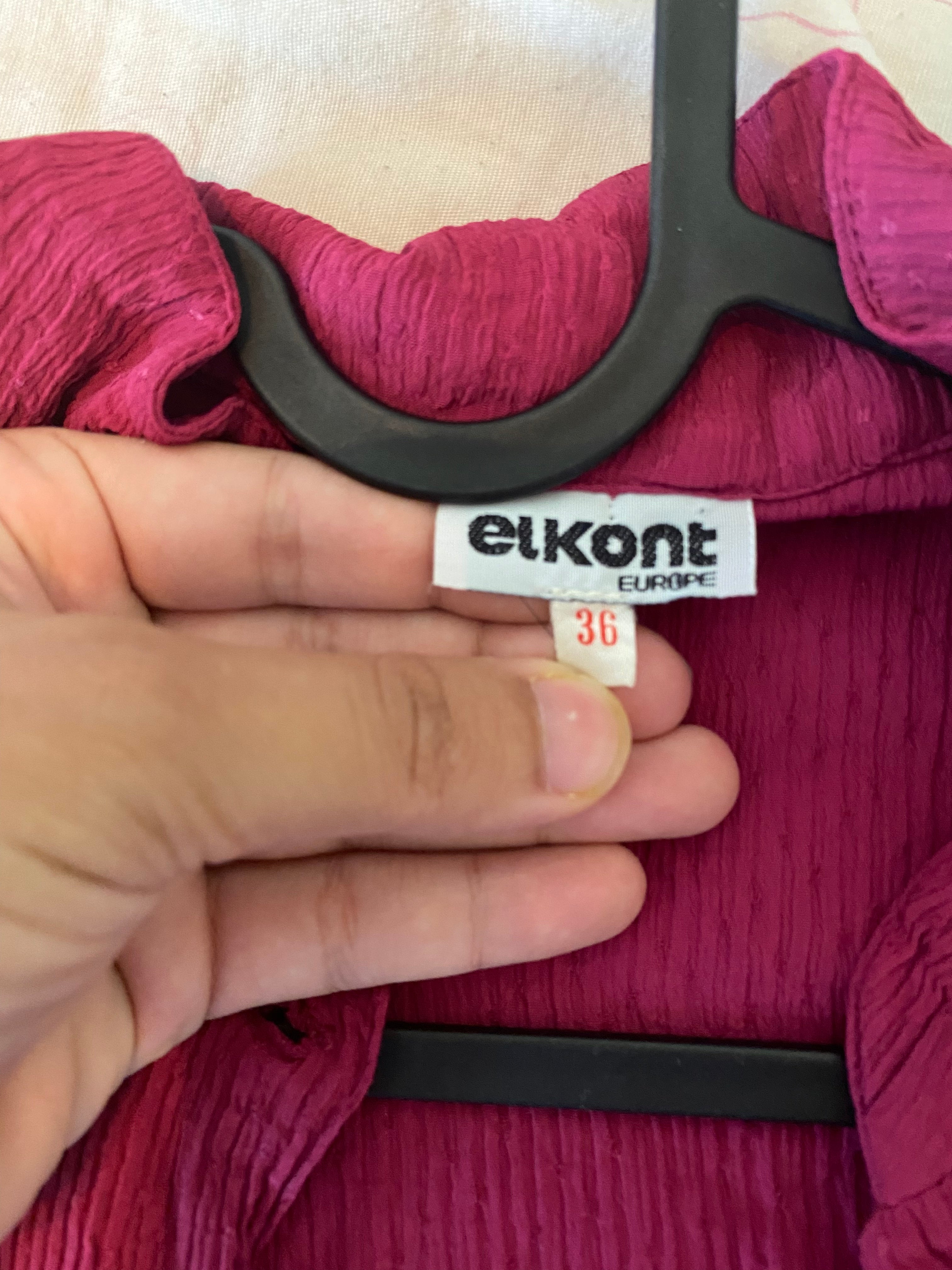 magenta ruffle collar dress