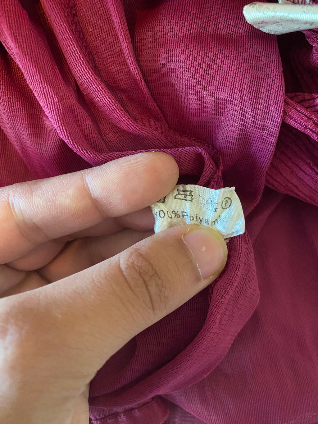 magenta ruffle collar dress