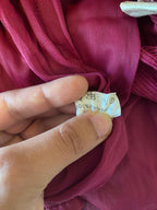 magenta ruffle collar dress