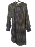 banana republic navy geometric print dress