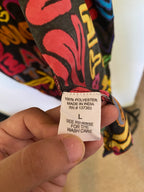 colorful funky printed shirt dress