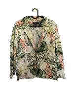tropical palm print blazer