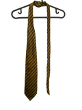 gold and navy diagonal stripe tie