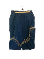 baggy denim jorts with chains for a baddie