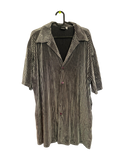 groovy disco zigzag silver shirt