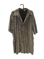 groovy disco zigzag silver shirt