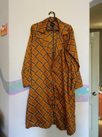 funky geometric orange and blue jacket