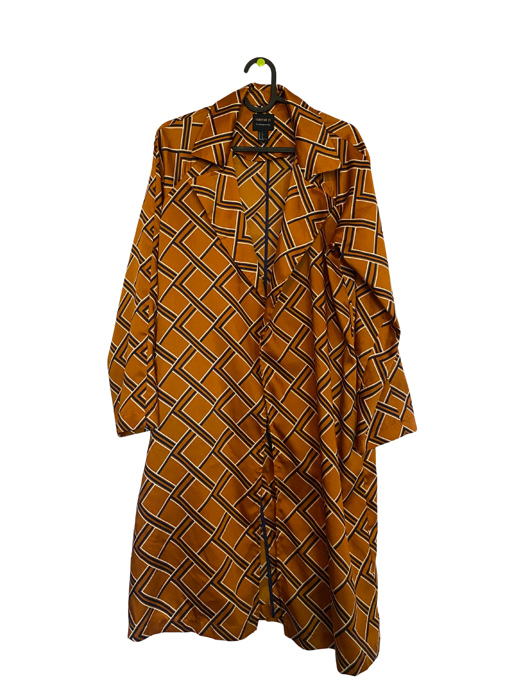 funky geometric orange and blue jacket