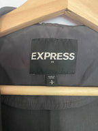 flowy gray jacket with good vibes