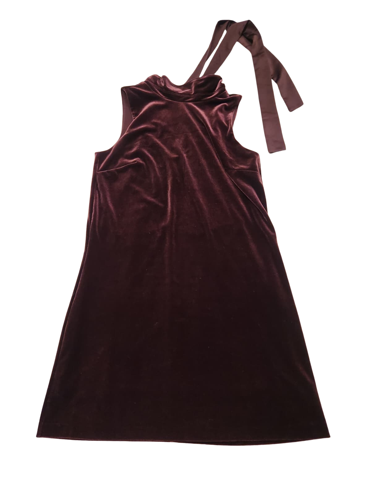 burgundy velvet halter dress