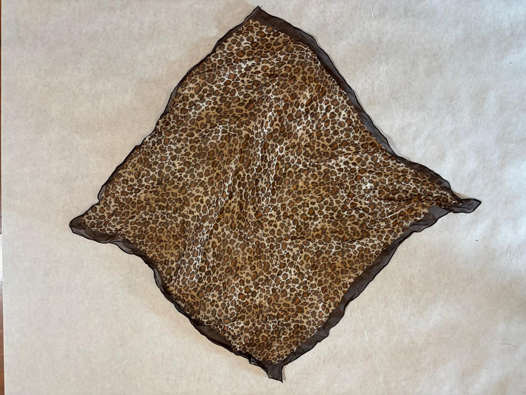 leopard print square scarf for an air of mystery