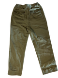 olive green straight-leg pants