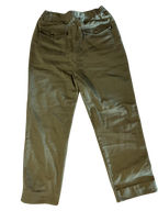 olive green straight-leg pants