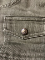 olive green straight-leg pants