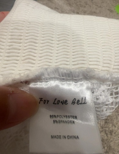 white lace puff-sleeve top & skirt