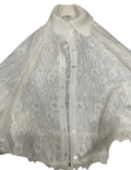 white lace button cape