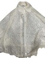 white lace button cape