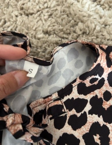 leopard tie-front blouse