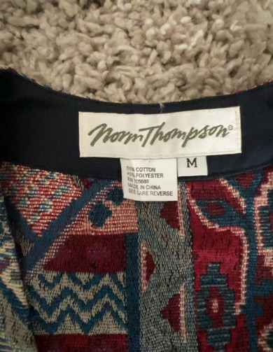 old world vintage-y tapestry button vest