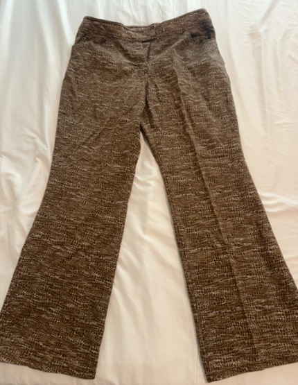 giraffe print brown patterned flare pants