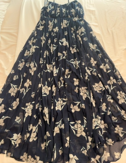 navy floral maxi dress