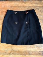 vetta black a-line mini skirt