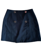 vetta black a-line mini skirt