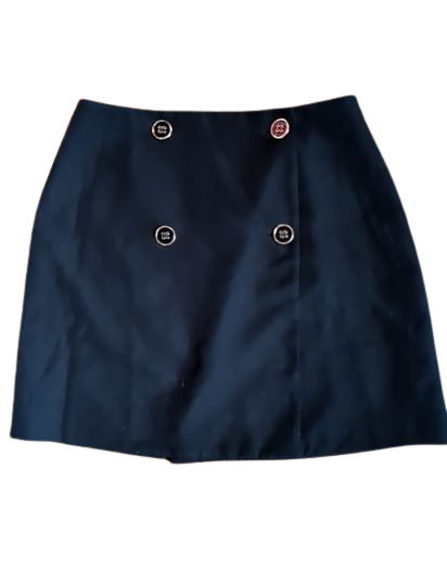 vetta black a-line mini skirt