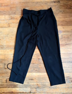 vetta black tapered pants