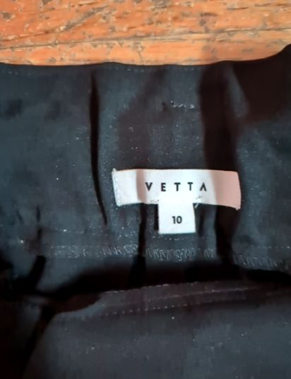 vetta black tapered pants