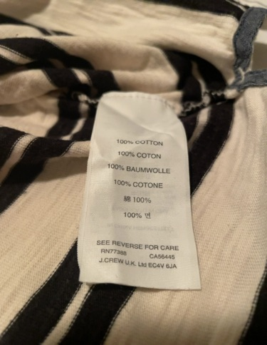 j.crew striped long sleeve top