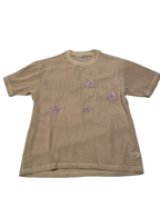 pacsun cream knit floral top