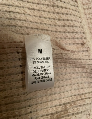 pacsun cream knit floral top